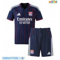 Camisa de time de futebol Olympique Lyonnais Replicas 2º Equipamento Infantil 2025-26 Manga Curta (+ Calças curtas)